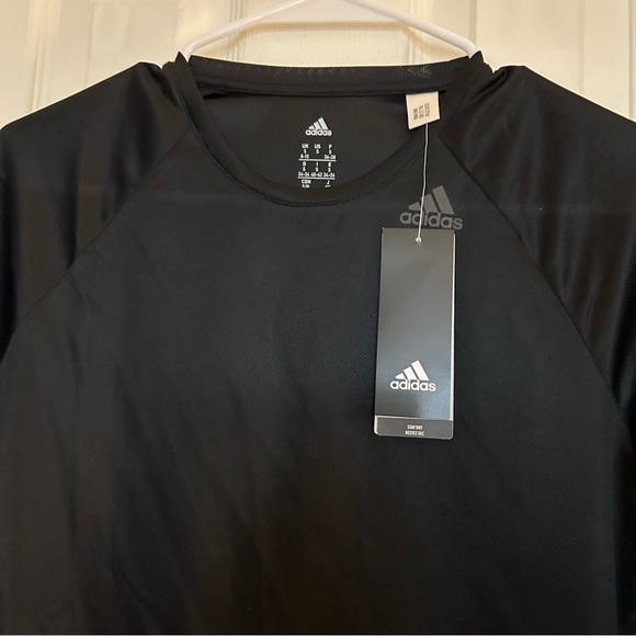 NWT adidas Black D2M Tee Long Sleeve Training adidas workout top Size Small - Picture 4 of 12